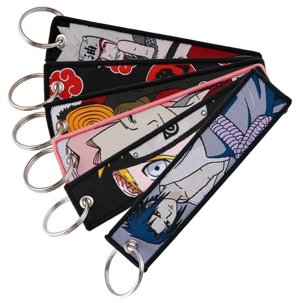 Naruto Embroidered Keychain — Choose Your Character