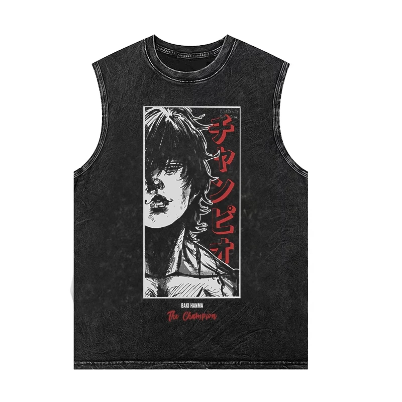 Baki Hanma Portrait Anime Gym Tank Top