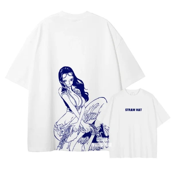 One Piece Nico Robin Vintage Wash Oversized T-Shirt