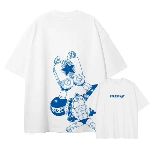 One Piece Franky Vintage Wash Oversized T-Shirt