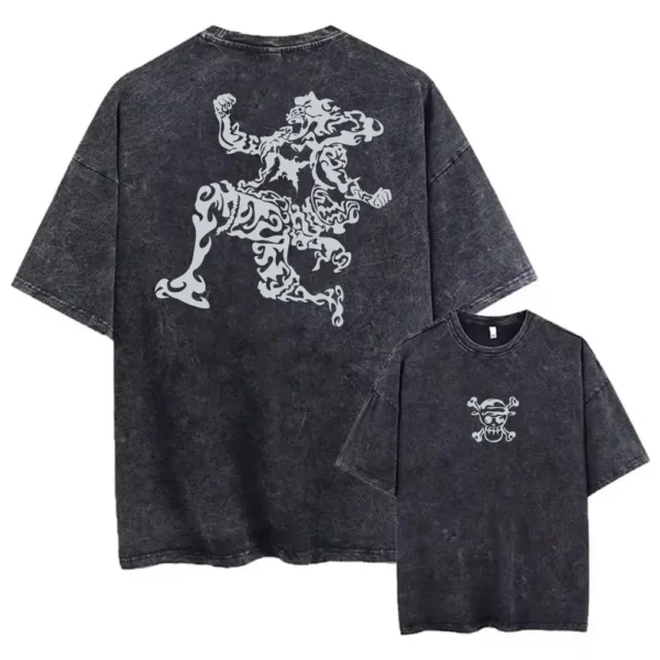 One Piece Luffy Gear 5 (Nika) T-Shirt (Black)