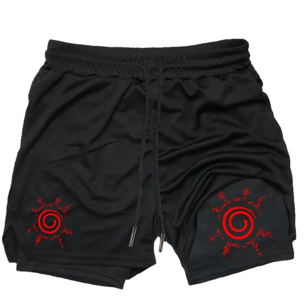 Naruto Anime Gym Shorts — 2-in-1 Quick-Dry