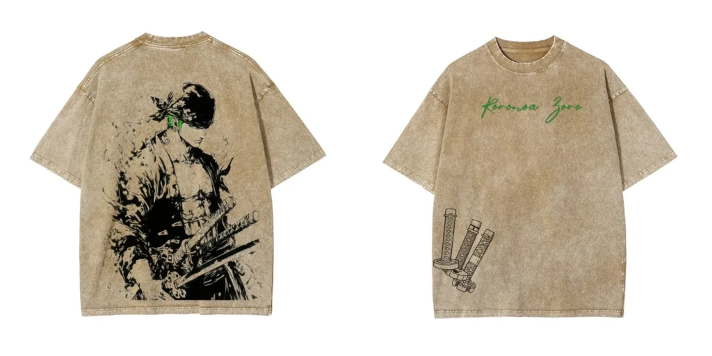 One Piece Roronoa Zoro T-Shirt (Kanji All-Over)