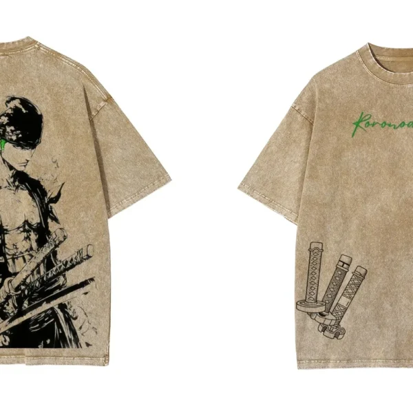 One Piece Roronoa Zoro T-Shirt (Kanji All-Over)