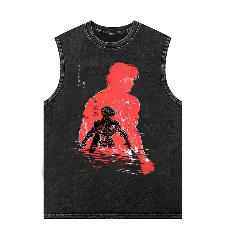 Baki Hanma Crimson Silhouette Tank Top