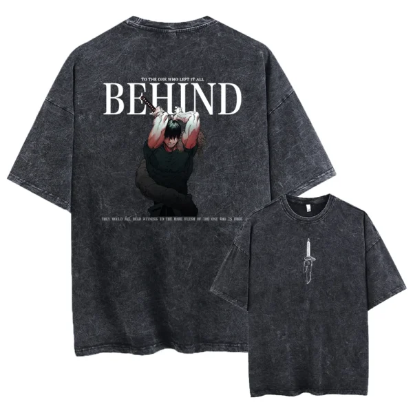 Jujutsu Kaisen Toji Fushiguro T-Shirt (Behind — Dark)