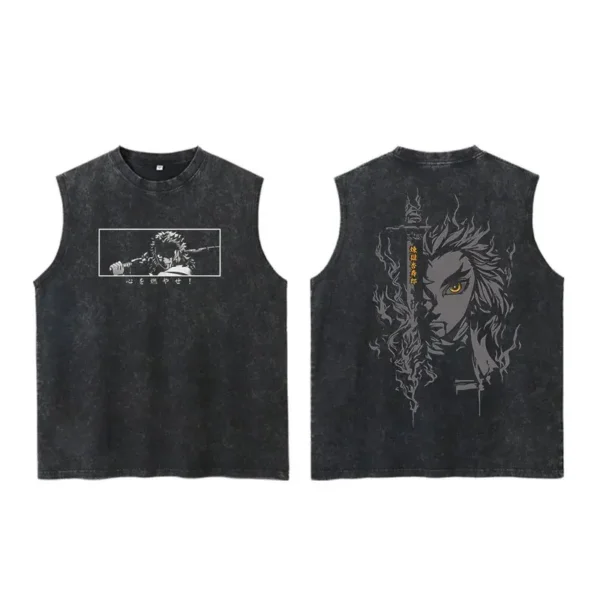 Demon Slayer Rengoku Vintage Wash Tank Top
