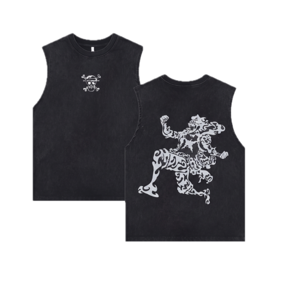 One Piece Luffy Gear 5 (Nika) Tank Top (Line Art)