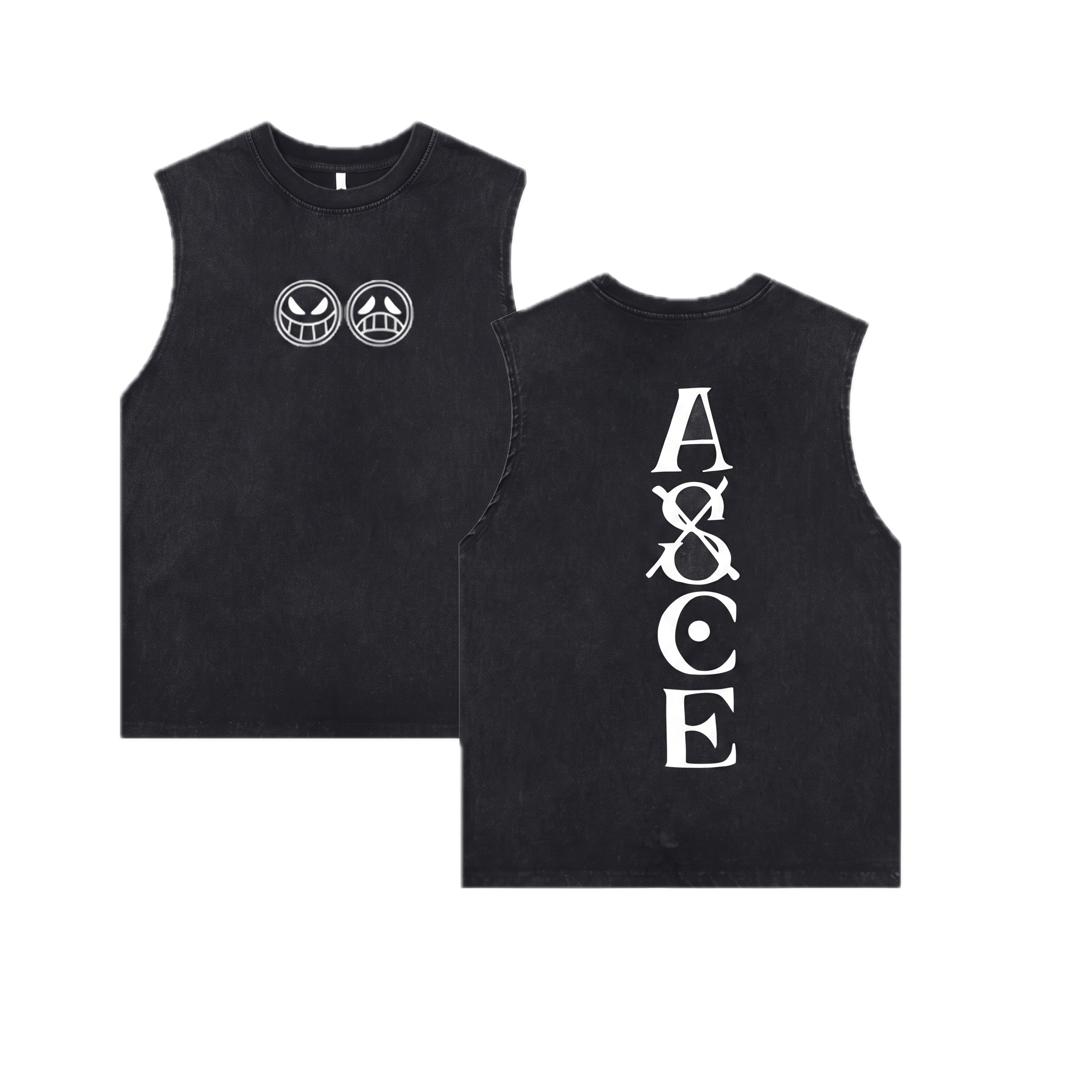 One Piece Portgas D. Ace (ASCE) Tank Top (ASCE Logo)