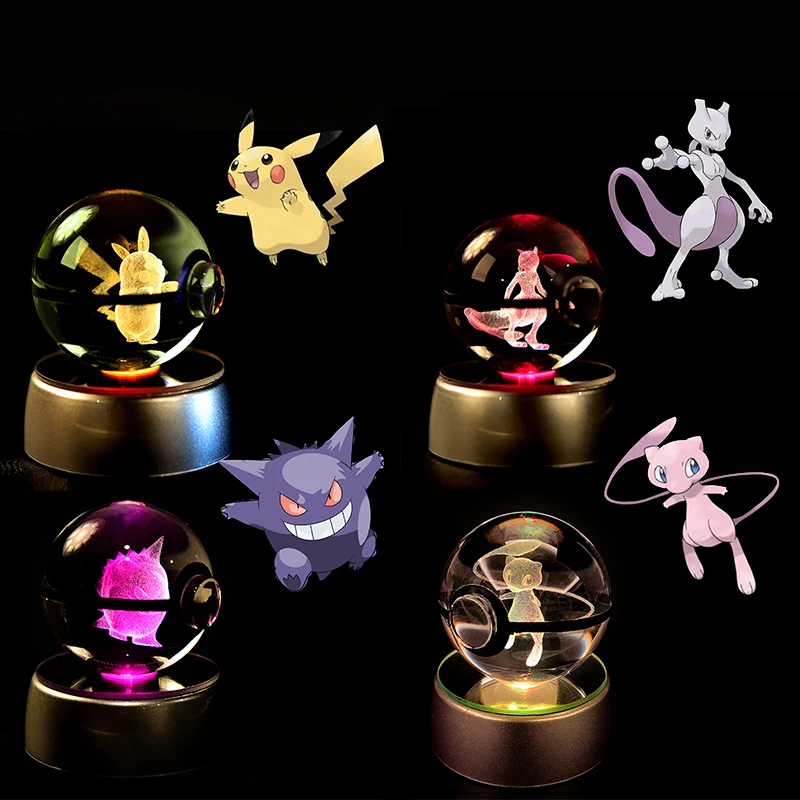 Pokémon 3D Crystal Ball Night Light – Choose Your Pokémon