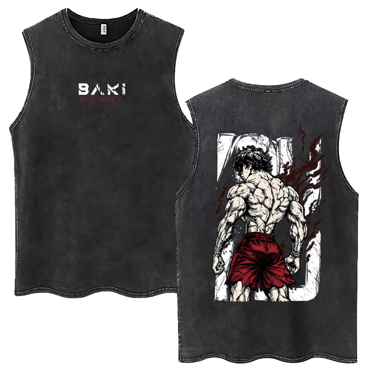 Baki Hanma Vintage Wash Tank Top