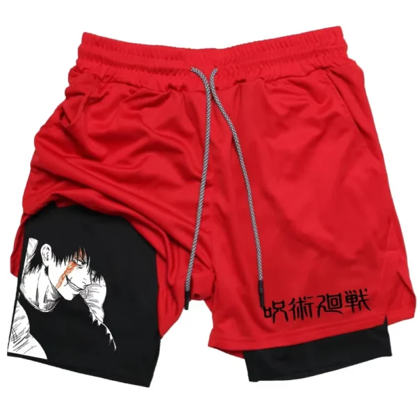Jujutsu Kaisen 2-in-1 Gym Shorts – Gojo & Toji